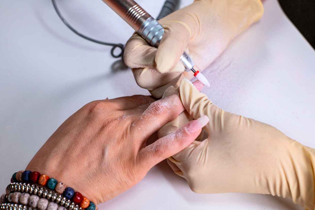 Ricostruzione gel in corso